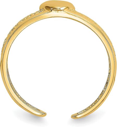 14k Yellow Gold Heart Toe Ring in Saudi Arabia