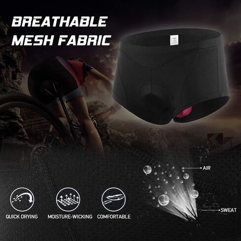 Cycling Shorts,Women Bike Underwear, Women Bike Underwear 3D Gel Padded Bicycle Briefs Cycling Biking Underwear Shorts in Saudi Arabia