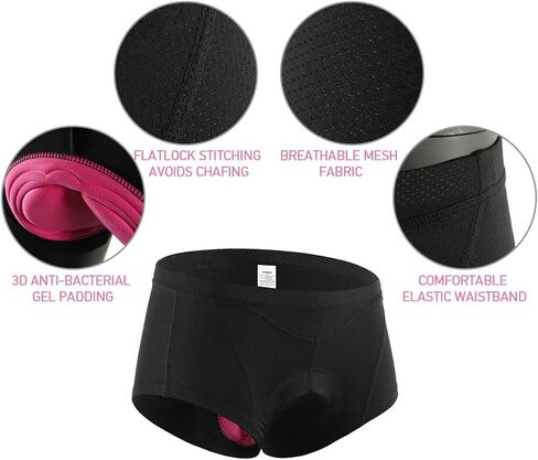 Cycling Shorts,Women Bike Underwear, Women Bike Underwear 3D Gel Padded Bicycle Briefs Cycling Biking Underwear Shorts in Saudi Arabia