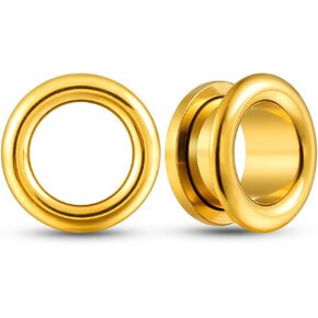 Casvort 2 PCS Hypoallergenic 2G-5/8 Arch Elegant Ear Tunnels 316 Surgical Stainless Steel Comfortable Screw Back Ear Gauges Plugs Body Piercing Jewelry in Saudi Arabia