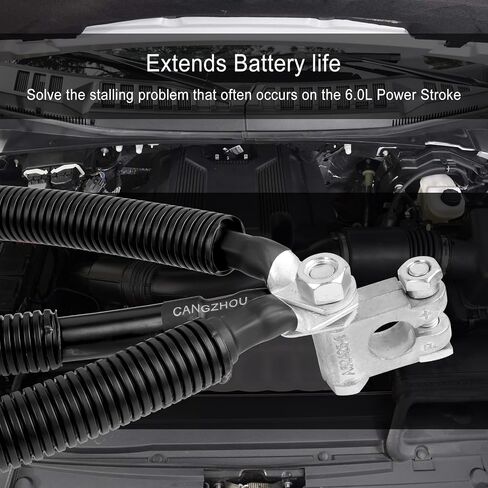 2AWG Battery Cables with Terminals,6PCS Auto Battery Cable with 3/8"" Lugs Terminals Copper Wire,Red and Black Battery Cables Wire ​for Car Marine Solar Motorcycle ATV RV Marine Motorcycle in Saudi Arabia