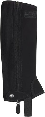Dover Saddlery Riding Sport Kids' Synthetic Suede Half Chaps with Silicone Grip Patches, Color: Black, Size: Large in Saudi Arabia