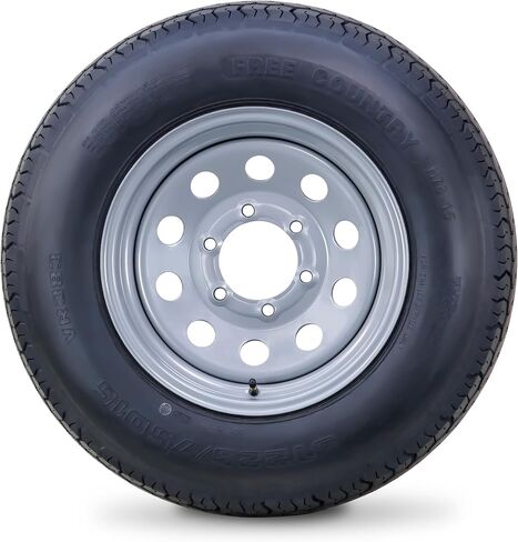 Trailer Tire Wheel Assembly ST175/80D13 8-Ply D 96L 5 Lug on 4.5" PCD White Mod Rim,SET 2 in Saudi Arabia