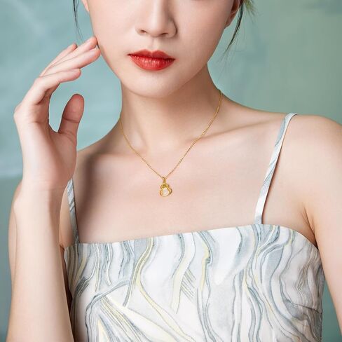 24K Gold Pendant Jade Gourd Charms Good Luck Jewelry Feng Shui Charm Natural White Jadeite Pendants Fortune Hetian Gemstone Wealth Healing Stone Protection Bead Lifetime Solid Gold Gifts for Women Men in Saudi Arabia