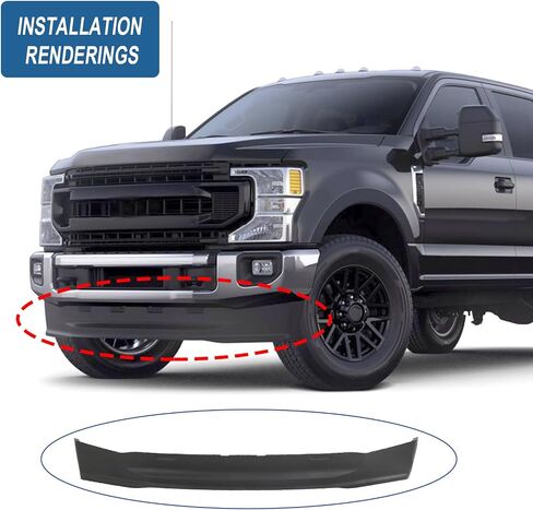 Front Lower Deflector Valance Panel Compatible with 2020-2022 Ford F250 F350 F450 F550 Super Duty 4WD Replace# LC3Z-17626-AA, 7.25" Tall in Saudi Arabia