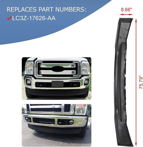 Front Lower Deflector Valance Panel Compatible with 2020-2022 Ford F250 F350 F450 F550 Super Duty 4WD Replace# LC3Z-17626-AA, 7.25" Tall in Saudi Arabia
