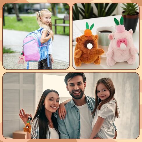 2pcs Capybara keychain plush ، capybara محشوة بالحيوان ، اللمسات الناعمة ، صغيرة ومحمولة للاستخدام كمفتاح ، معلقات الهواتف المحمولة ، ديكورات حقيبة الظهر ، تبادل هدايا التخرج in Kuwait