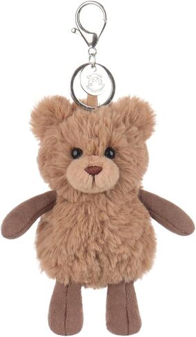 Apricot Lamb Summer Bear Cute Keychain, Soft Stuffed Plush Toy Keyring for Kids' Backpack, Purse, 4.5 Inches in Saudi Arabia