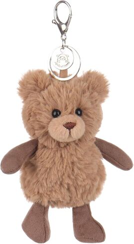 Apricot Lamb Summer Bear Cute Keychain, Soft Stuffed Plush Toy Keyring for Kids' Backpack, Purse, 4.5 Inches in Saudi Arabia