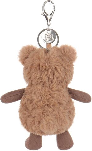 Apricot Lamb Summer Bear Cute Keychain, Soft Stuffed Plush Toy Keyring for Kids' Backpack, Purse, 4.5 Inches in Saudi Arabia