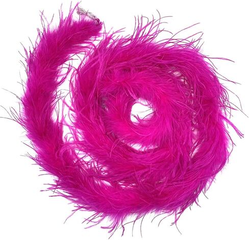 LONDGEN 1ply Ostrich Feather Boa 2Yards for Dance Performance and 1920's Flapper Costume Accessory (Purple) in Saudi Arabia
