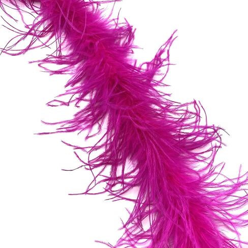 LONDGEN 1ply Ostrich Feather Boa 2Yards for Dance Performance and 1920's Flapper Costume Accessory (Purple) in Saudi Arabia
