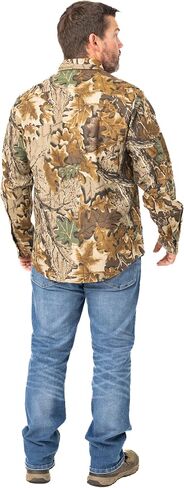 Realtree Men’s Long Sleeve Button Down Camp Shirt – Midweight, Cotton, Breathable Outdoor Shirt for Hunting and Fishing in Kuwait
