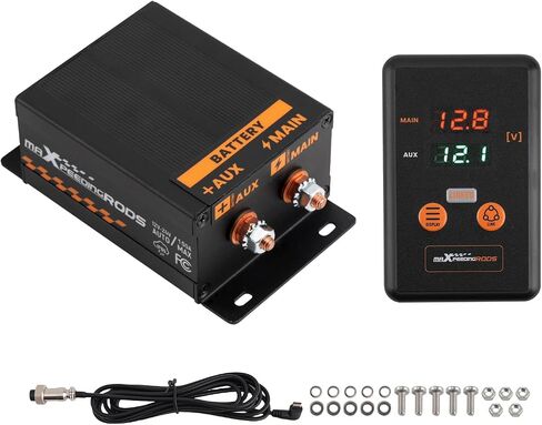 MaxPeedingRods 150AMP عزل البطارية المزدوج Kit 12V 24V مع وحدة تحكم ذكية للسيارة ، شاحنة ، ATV ، RV بطارية التبديل وحدة تحكم الشحن الثقيلة in Saudi Arabia