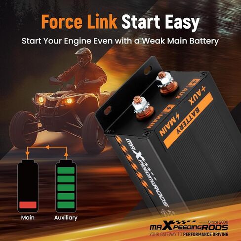 MaxPeedingRods 150AMP عزل البطارية المزدوج Kit 12V 24V مع وحدة تحكم ذكية للسيارة ، شاحنة ، ATV ، RV بطارية التبديل وحدة تحكم الشحن الثقيلة in Saudi Arabia