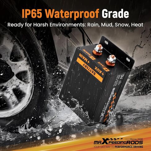 MaxPeedingRods 150AMP عزل البطارية المزدوج Kit 12V 24V مع وحدة تحكم ذكية للسيارة ، شاحنة ، ATV ، RV بطارية التبديل وحدة تحكم الشحن الثقيلة in Saudi Arabia