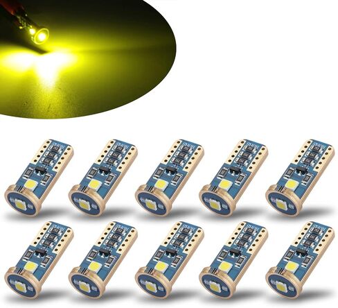 iBrightstar Extremely Bright Wedge T10 168 194 LED Bulbs for Car Interior Dome Map Door Courtesy License Plate Lights, Xenon White in Kuwait