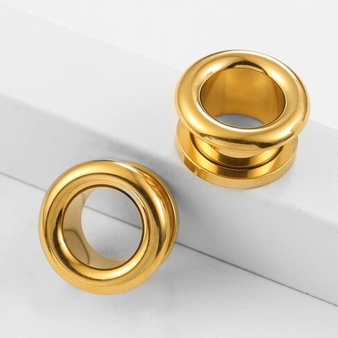 Casvort 2 PCS Hypoallergenic 2G-5/8 Arch Tunnels الأذن الأنيقة 316 جراحية الفولاذ المقاوم للصدأ المسمار المسمار المسمار المقاييس الجسد مجوهرات ثقب الجسم in Saudi Arabia