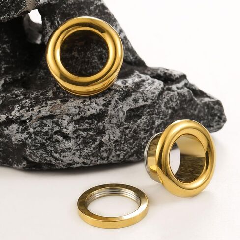 Casvort 2 PCS Hypoallergenic 2G-5/8 Arch Tunnels الأذن الأنيقة 316 جراحية الفولاذ المقاوم للصدأ المسمار المسمار المسمار المقاييس الجسد مجوهرات ثقب الجسم in Saudi Arabia