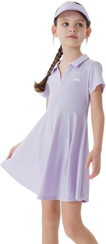 marc & janie Girls Tennis Dress Athletic Cooling Quick-Dry Short Sleeve V Neck Golf Dresses 550676 in Saudi Arabia