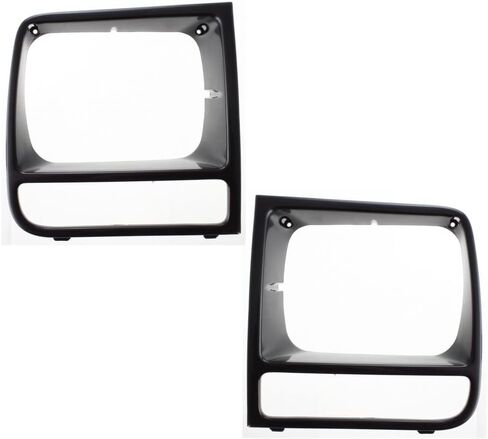 For Jeep Cherokee 1997 98 99 00 2001 Headlight Bezel Driver and Passenger Side | Pair | SE/SE Sport | Black | Replacement For CH2512157, CH2513157 | 55055137, 55055136 in Saudi Arabia