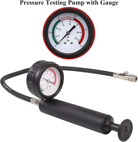 28pcs Coolant Pressure Tester Kit Universal, Radiator Pressure Tester Cooling System Vacuum Refill Tool for Radiator Leak Test and Coolant Fill Purge in Saudi Arabia