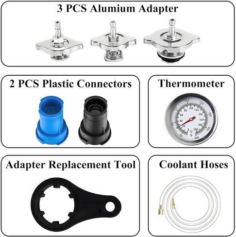 28pcs Coolant Pressure Tester Kit Universal, Radiator Pressure Tester Cooling System Vacuum Refill Tool for Radiator Leak Test and Coolant Fill Purge in Saudi Arabia