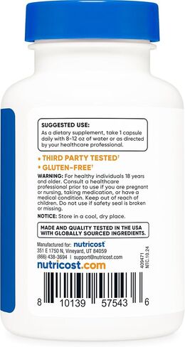 Nutricost R-5-P (riboflavin-5-phosphate) (فيتامين B2) 50 ملغ ، 120 كبسولة-نباتي ، خالي من الكائنات المعدلة وراثيا in Saudi Arabia
