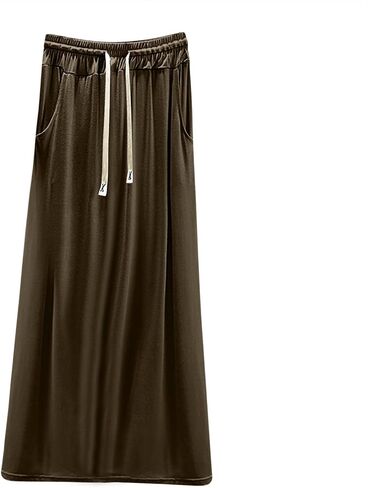 Women's Long Sleep Skirts Summer Modal Cotton Lightweight Lounge Skirts Casual Home Wear Pajama Pants with Pockets in Saudi Arabia