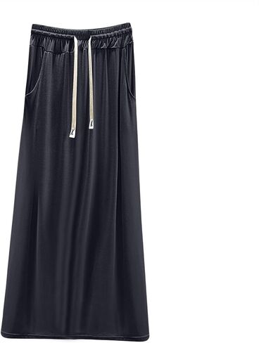 Women's Long Sleep Skirts Summer Modal Cotton Lightweight Lounge Skirts Casual Home Wear Pajama Pants with Pockets in Saudi Arabia