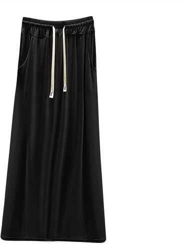 Women's Long Sleep Skirts Summer Modal Cotton Lightweight Lounge Skirts Casual Home Wear Pajama Pants with Pockets in Saudi Arabia