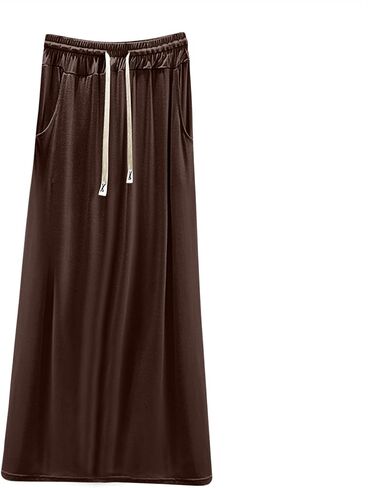 Women's Long Sleep Skirts Summer Modal Cotton Lightweight Lounge Skirts Casual Home Wear Pajama Pants with Pockets in Saudi Arabia