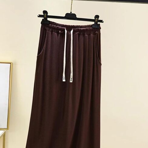 Women's Long Sleep Skirts Summer Modal Cotton Lightweight Lounge Skirts Casual Home Wear Pajama Pants with Pockets in Saudi Arabia