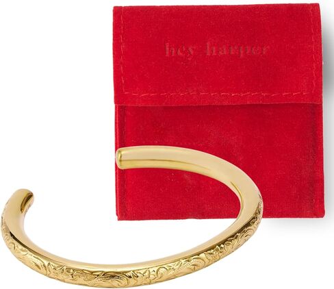 Hey Harper Gold Bangle Wave Cuff Bracelet - Trendy Chunky Non Tarnish Gold Cute Stackable Waterproof Bracelet, Simple Minimalist Unique Statement Jewelry in Saudi Arabia