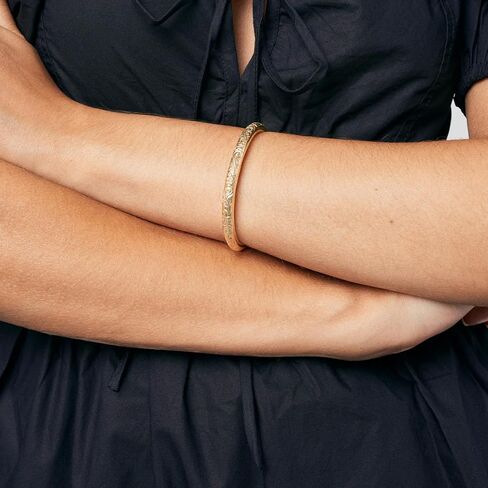 Hey Harper Gold Bangle Wave Cuff Bracelet - Trendy Chunky Non Tarnish Gold Cute Stackable Waterproof Bracelet, Simple Minimalist Unique Statement Jewelry in Saudi Arabia