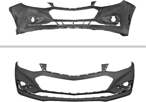munirater Primered, Front Bumper Cover Fascia Replacement for 2016-2018 Cruze Sedan 4-Door 191275123478 in Saudi Arabia