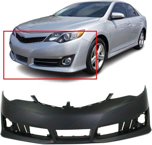 FITPARTS متوافقة مع غطاء المصد الأمامي 2010-2011 TOYOTA CAMRY BASE HYBRID LE XLE SEDAN 10-11. جديد ، مستعد وجاهز للطلاء. مع ثقوب الضوء الضباب. TO1000356 5211906958 in Kuwait