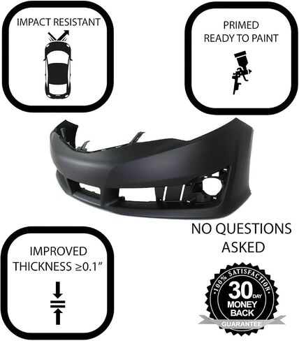 FITPARTS متوافقة مع غطاء المصد الأمامي 2010-2011 TOYOTA CAMRY BASE HYBRID LE XLE SEDAN 10-11. جديد ، مستعد وجاهز للطلاء. مع ثقوب الضوء الضباب. TO1000356 5211906958 in Kuwait