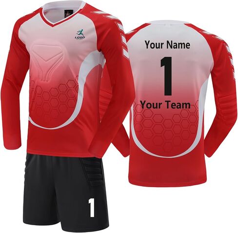 Children's Goalkeeper Goalkeeper Jersey Soccer Jerseys Sets with Sponge Youth Adult Customized Numbers in Saudi Arabia
