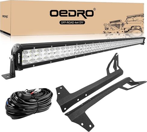 OEDRO LED شريط إضاءة 52 بوصة 818 واط ثلاثي الصفوف بقعة الفيضانات التحرير والسرد أدى ضوء العمل 57260LM، على الطرق الوعرة للماء القيادة مصباح الضباب لقارب جيب شاحنة SUV 4WD 4X4 ATV UTV بيك اب جرار مع تسخير الأسلاك in Kuwait