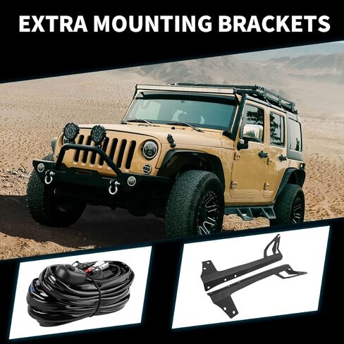 OEDRO LED شريط إضاءة 52 بوصة 818 واط ثلاثي الصفوف بقعة الفيضانات التحرير والسرد أدى ضوء العمل 57260LM، على الطرق الوعرة للماء القيادة مصباح الضباب لقارب جيب شاحنة SUV 4WD 4X4 ATV UTV بيك اب جرار مع تسخير الأسلاك in Kuwait