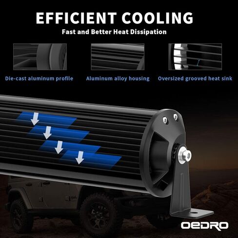 OEDRO LED شريط إضاءة 52 بوصة 818 واط ثلاثي الصفوف بقعة الفيضانات التحرير والسرد أدى ضوء العمل 57260LM، على الطرق الوعرة للماء القيادة مصباح الضباب لقارب جيب شاحنة SUV 4WD 4X4 ATV UTV بيك اب جرار مع تسخير الأسلاك in Kuwait
