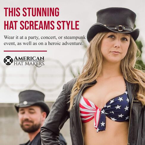 American Hat Makers El Dorado Top Hat – Leather Hat for Men & Women in Saudi Arabia