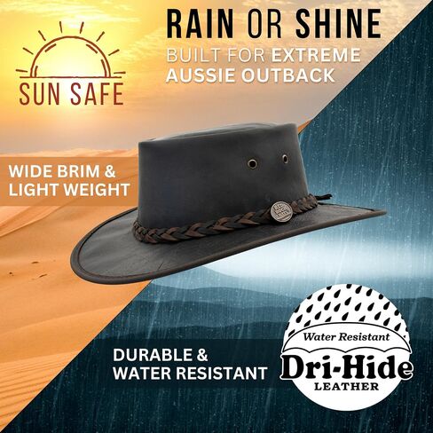 1078 Kangaroo Two Tine - Australian Outback Hat - Kangaroo Leath in Saudi Arabia