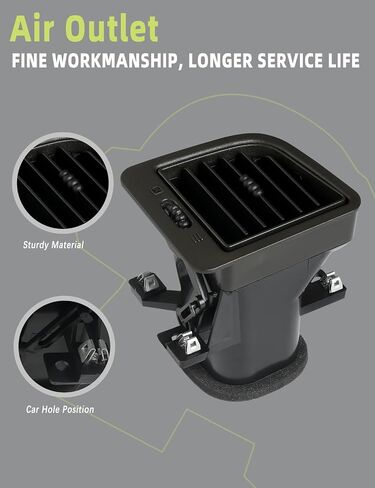 Dashboard Air Duct Vent Louver Outlet Console Air Vent Compatible with Chevrolet Chevy Avalanche Silverado Tahoe Suburban 1999-2006 /GMC Sierra Yukon/Cadillac Escalade Replaces 10368830 R 1 PCS in Kuwait
