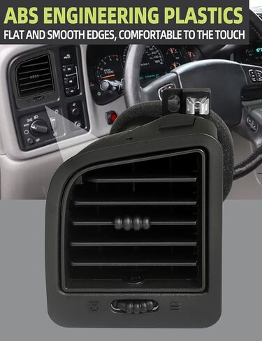 Dashboard Air Duct Vent Louver Outlet Console Air Vent Compatible with Chevrolet Chevy Avalanche Silverado Tahoe Suburban 1999-2006 /GMC Sierra Yukon/Cadillac Escalade Replaces 10368830 R 1 PCS in Kuwait
