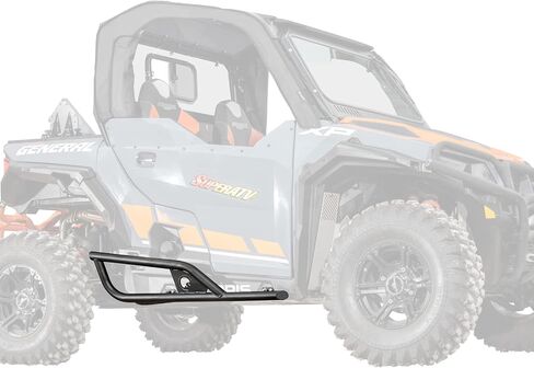 SuperAtv Bars-Duty Nerf Bars/Tree Kickers/Rock Sliders لـ 2020+ Polaris General XP 1000 | أسود | مصنوع من أنابيب شاقة بقطر 1.75 بوصة | معطف مسحوق مقاوم للأشعة فوق البنفسجية | تسهيل التثبيت in Kuwait