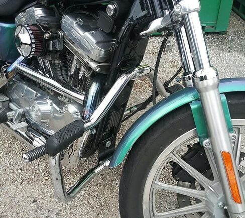 Kuafu 1 1/4 "واقي محرك الشارب متوافق مع 04-23 Harley Sportster Iron 883 883N XL1200 XL883 CRASH BAR in Saudi Arabia