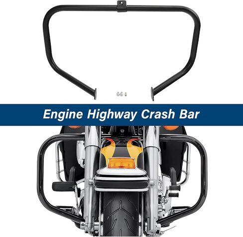 TCT-MT Engine Guard Highway Crash Bar Fit for Harley Road King FLHR Electra Glide Standard FLHT 1997-2008; FLHRC FLTR FLHTCU '07-08; EFI FLHRCI FLTRI '98-06; CVO Road King FLHRSE5 2013 in Saudi Arabia