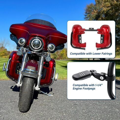 TCT-MT Engine Guard Highway Crash Bar Fit for Harley Road King FLHR Electra Glide Standard FLHT 1997-2008; FLHRC FLTR FLHTCU '07-08; EFI FLHRCI FLTRI '98-06; CVO Road King FLHRSE5 2013 in Saudi Arabia